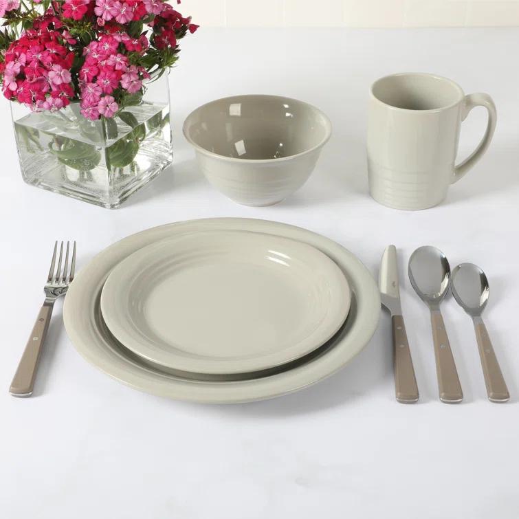Martha Stewart Martha Stewart 32-Piece Combo Set Stoneware Dinnerware Set - Service for 4