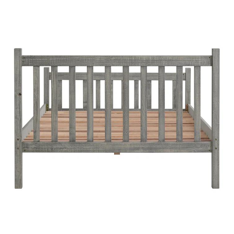 Alaterre Windsor Twin Wooden Weathered Beachhouse Farmhouse Industrial Bohemian Style Bed