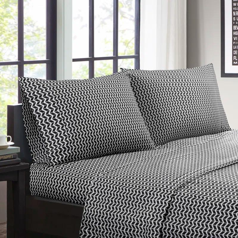 510 Design Chevron Chevron Microfiber Sheet Set