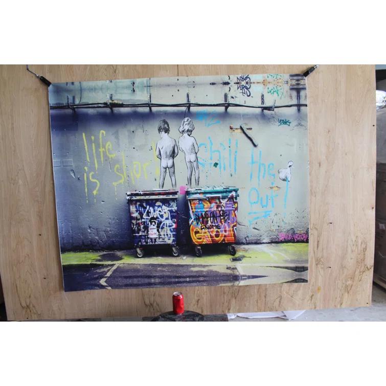 NIFAO Nifao Collection Humorous and Artistic Life Is Short Unframed Rolled Canvas Painting 52 x 62