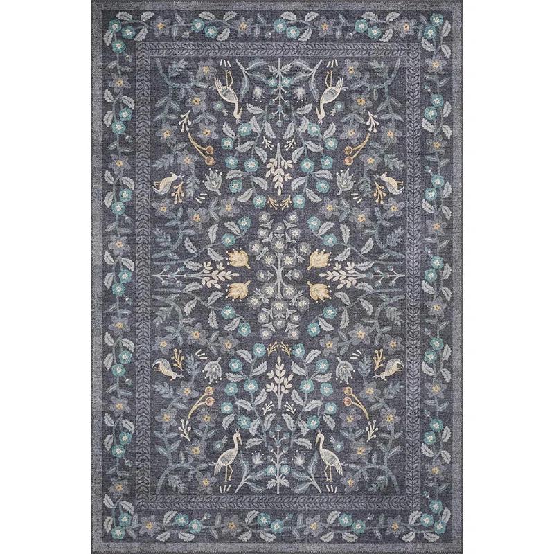 Rifle Paper Co. x Loloi Maison Nightingale Black Rug
