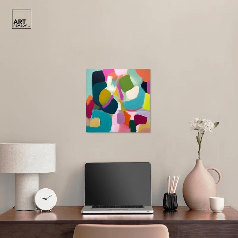 Art Remedy Colorful Dimensions I Canvas Modern Colorful Print by Art Remedy