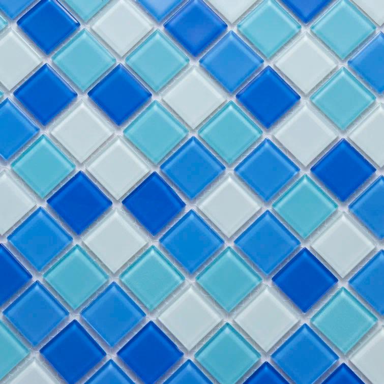 WS Tiles® 1" x 1" Straight Edge Glass Mosaic Tile