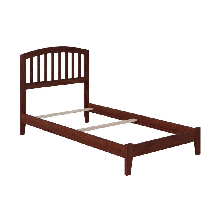 Winston Porter Richmond Solid Wood Foundation Bed with Attachable USB Charger