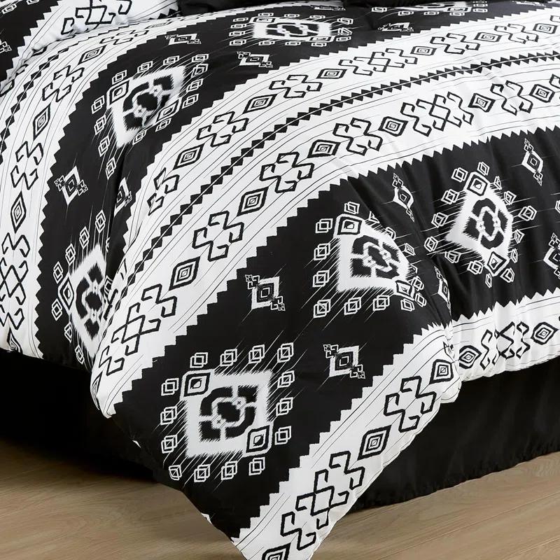 Chezmoi Collection Microfiber / Polyester Standard Geometric Shapes Comforter Set