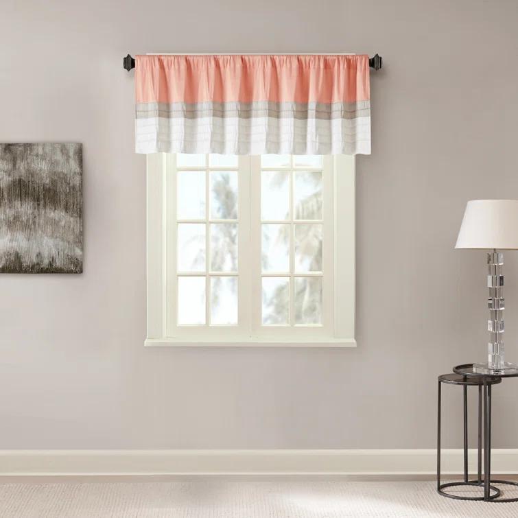 Madison Park Amherst Polyoni Pintuck Single Window Valance
