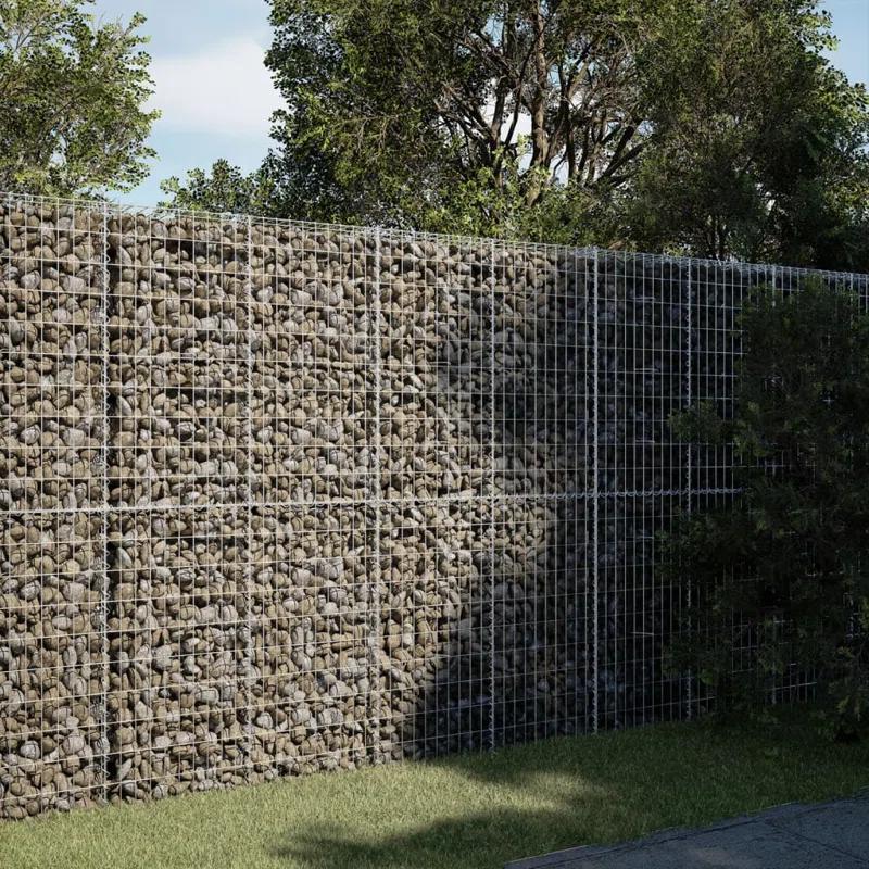 VidaXL Silver Metal Border Fencing
