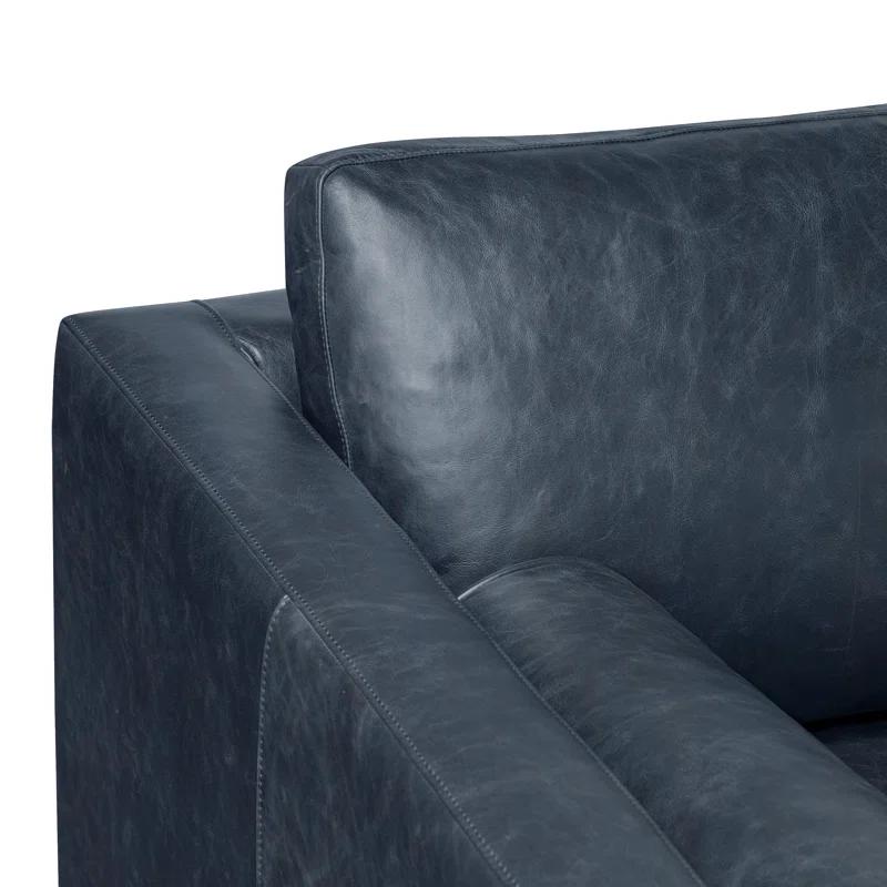 Poly & Bark Napa Corner Sectional in Full-Grain Genuine Italian Leather
