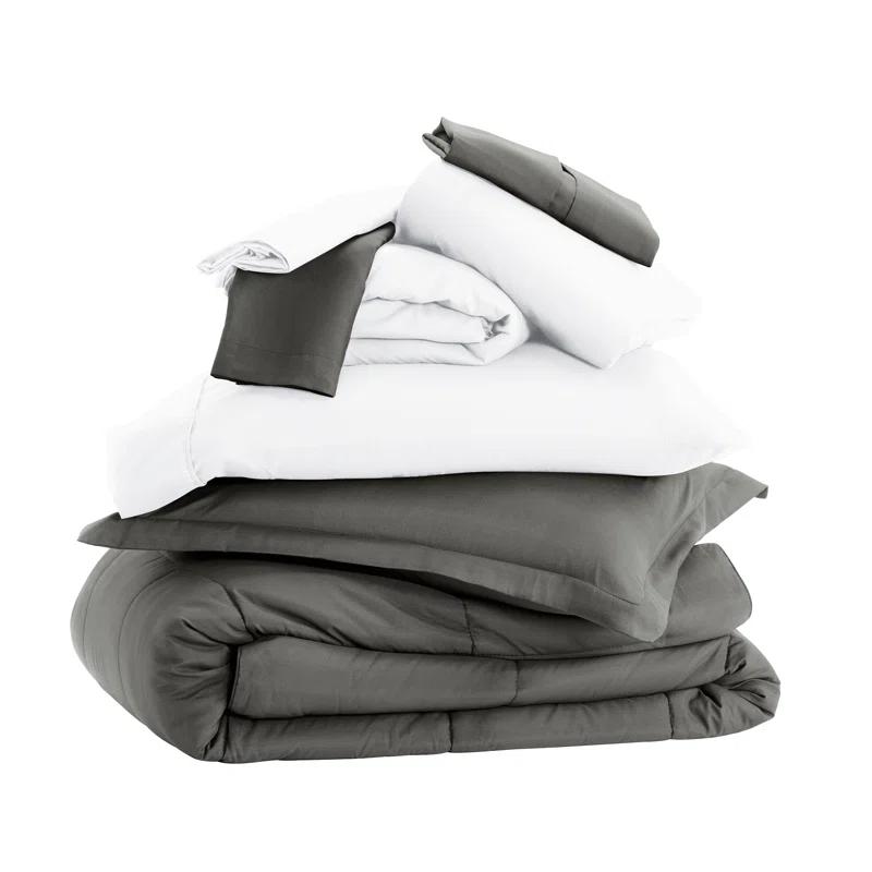 IEnjoy Home Simply Soft 8 Piece Microfiber Complete Bedding Set