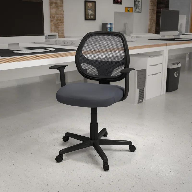 Mid-Back Mesh Swivel Ergonomic Task Office Chair - Arms