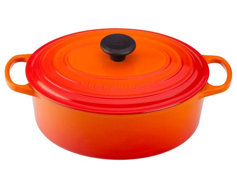 Le Creuset Enameled Cast Iron Oval Dutch Oven with Lid