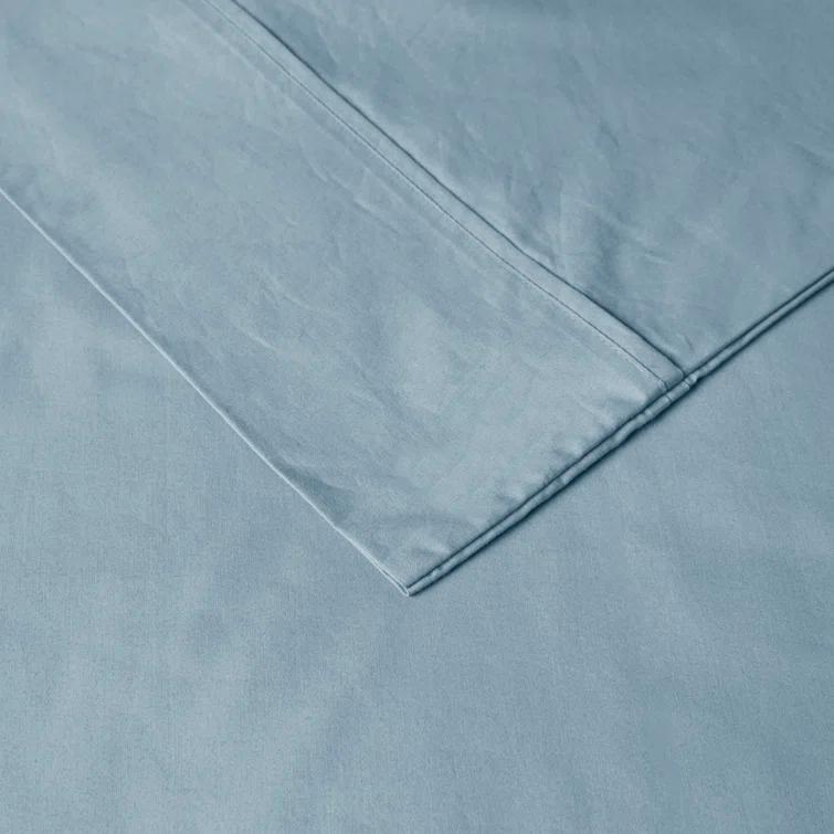 Madison Park Peached Percale 200 Thread Count Relaxed Cotton Percale Sheet Set
