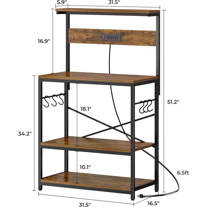 Quintano 31.5'' Baker's Rack with Microwave Compatibility