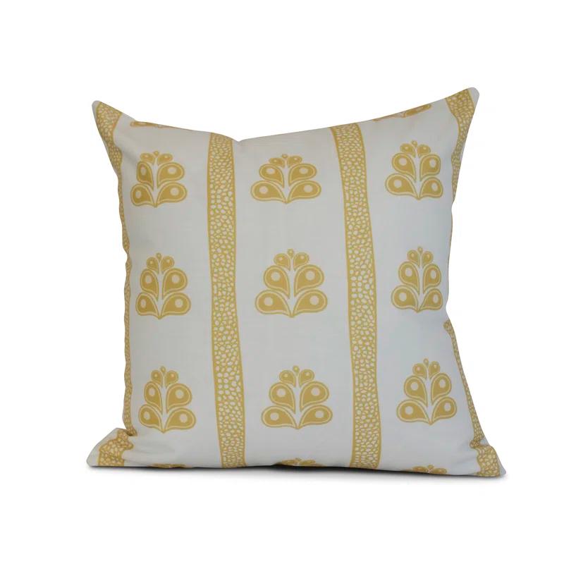 e by design Upscale Getaway Geometric Indoor/Outdoor Reversible Throw Pillow