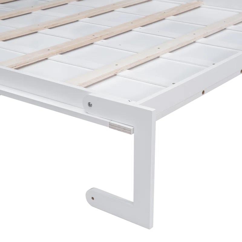GZMWON Queen Size Murphy Bed Wall Bed With Cushion,White