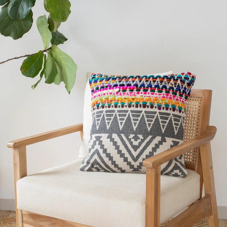Evette Rios Amara Textured Cotton Throw Pillow