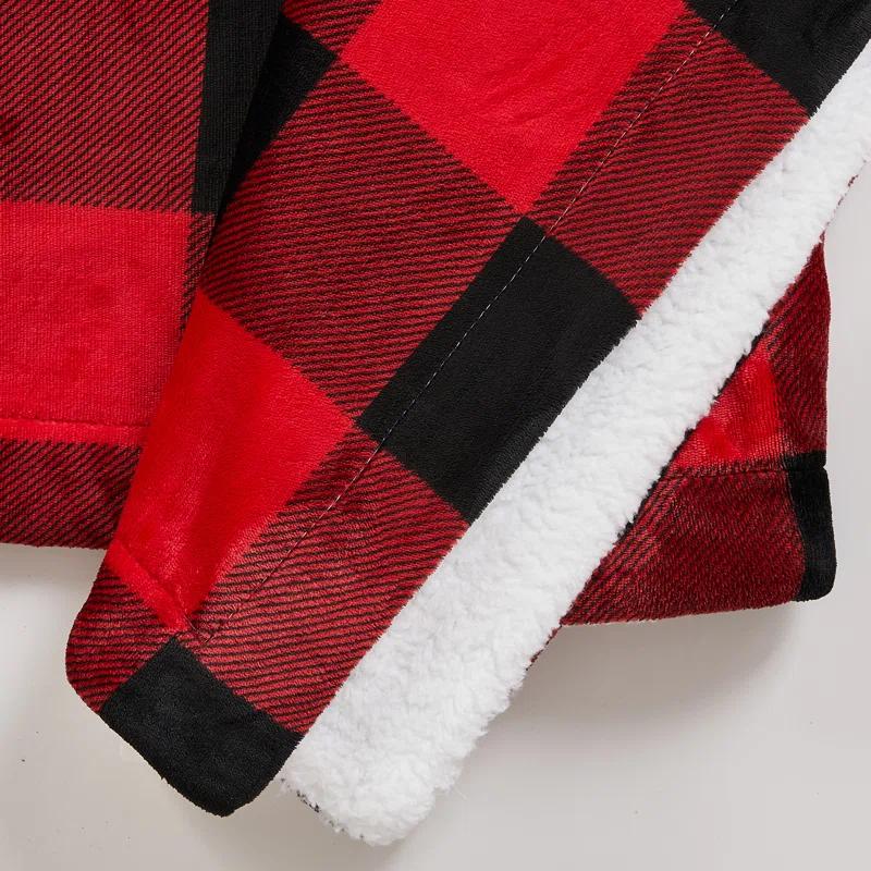 FreshFolds Ultra Soft Plush Sherpa Reversible Blanket