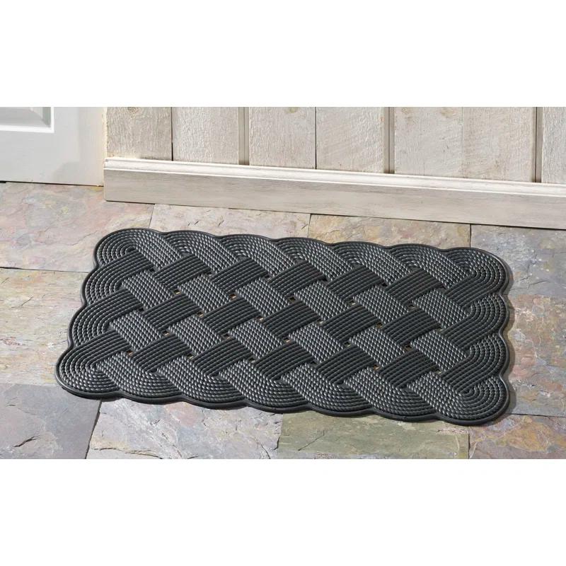 Home Furnishings by Larry Traverso Nautical Rope 30 in. x 18 in. Non-Slip Outdoor Door Mat