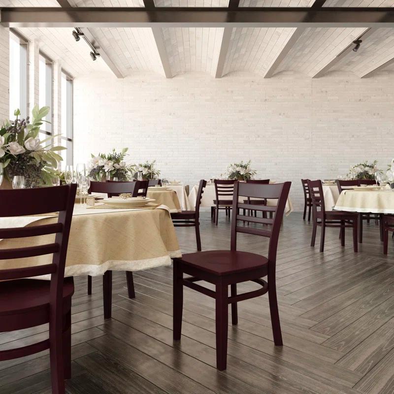 Red Barrel Studio® Ladder Back Wooden Restaurant Chair