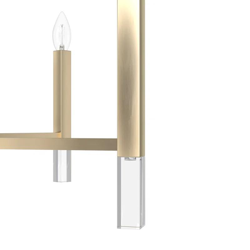 Sunjai 9 Light 2-Tier Sputnik Modern Linear Chandelier