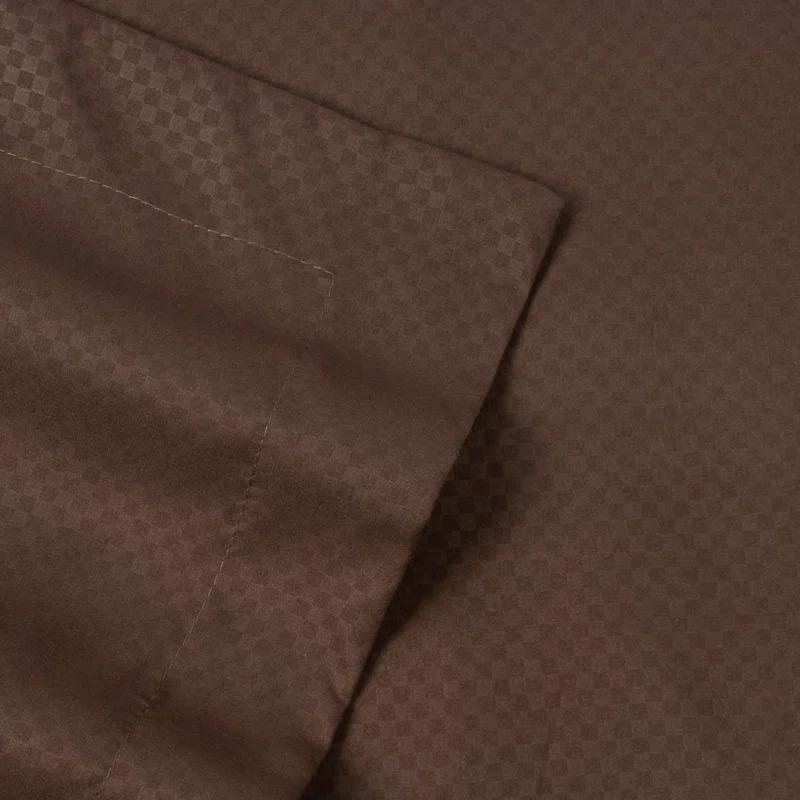 Sweet Home Collection Checkered Embossed Bed In A Bag Comforter Set