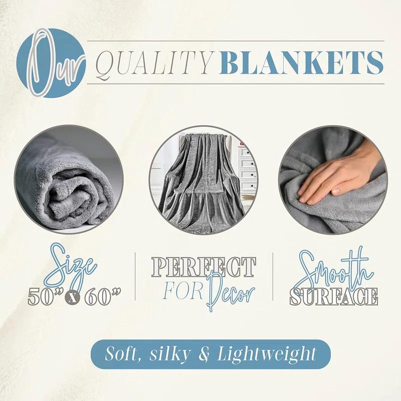 ELEGANT COMFORT Plain Weave / Muslin Throw Blanket
