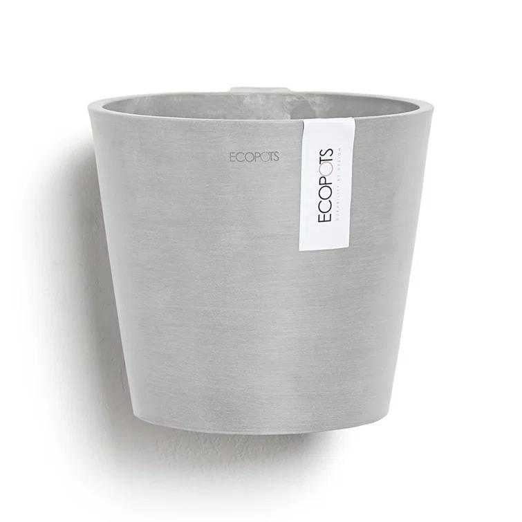 Ecopots Ecopots Indoor/Outdoor Modern Round Recycled Plastic Planter Flower Pot