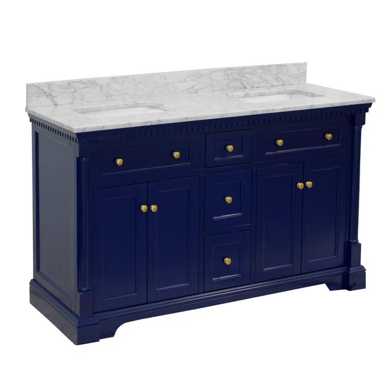 Etta Avenue™ Lydie 60'' Double Bathroom Vanity with Marble Top
