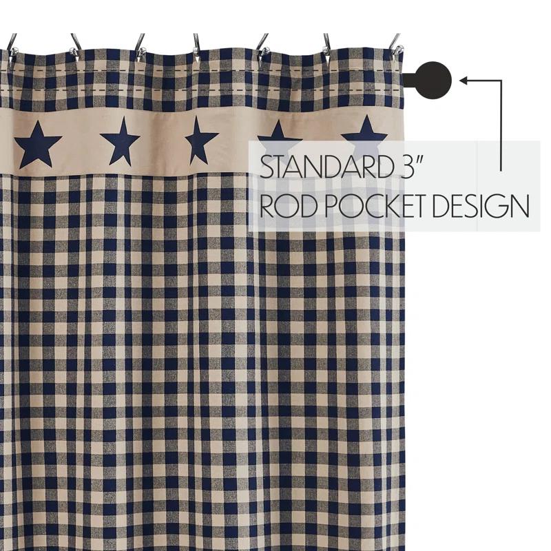VHC Brands Higher Glory My Country Plaid Shower Curtain