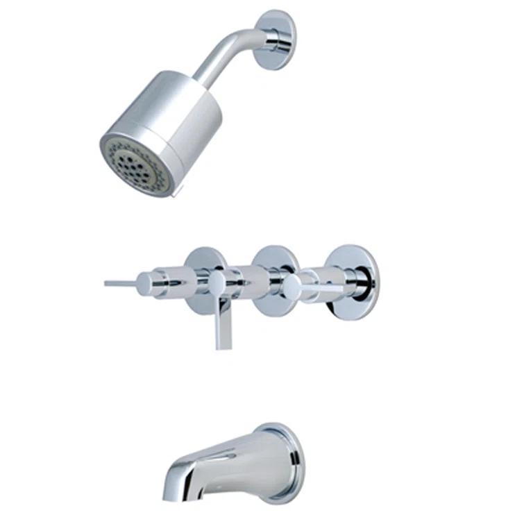 Kingston Brass Kingston Brass NuvoFusion Triple-Handle Tub and Shower Faucet KBX8131NDL