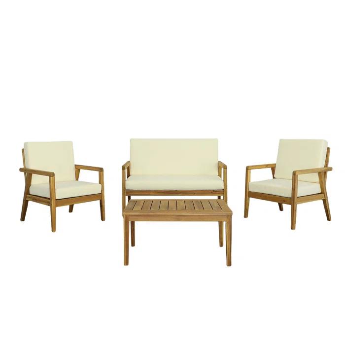Latitude Run® Lawryn 4 Piece Sofa Seating Group with Cushions