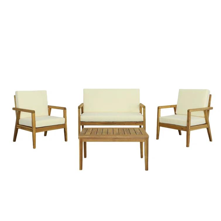 Latitude Run® Lawryn 4 Piece Sofa Seating Group with Cushions