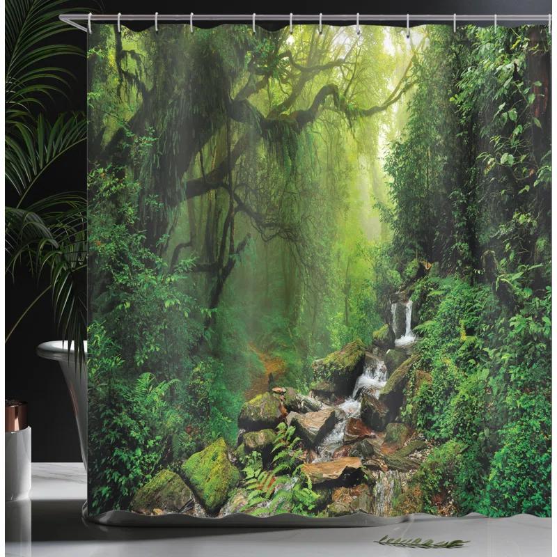 Ambesonne Shower Curtain with Hooks Included