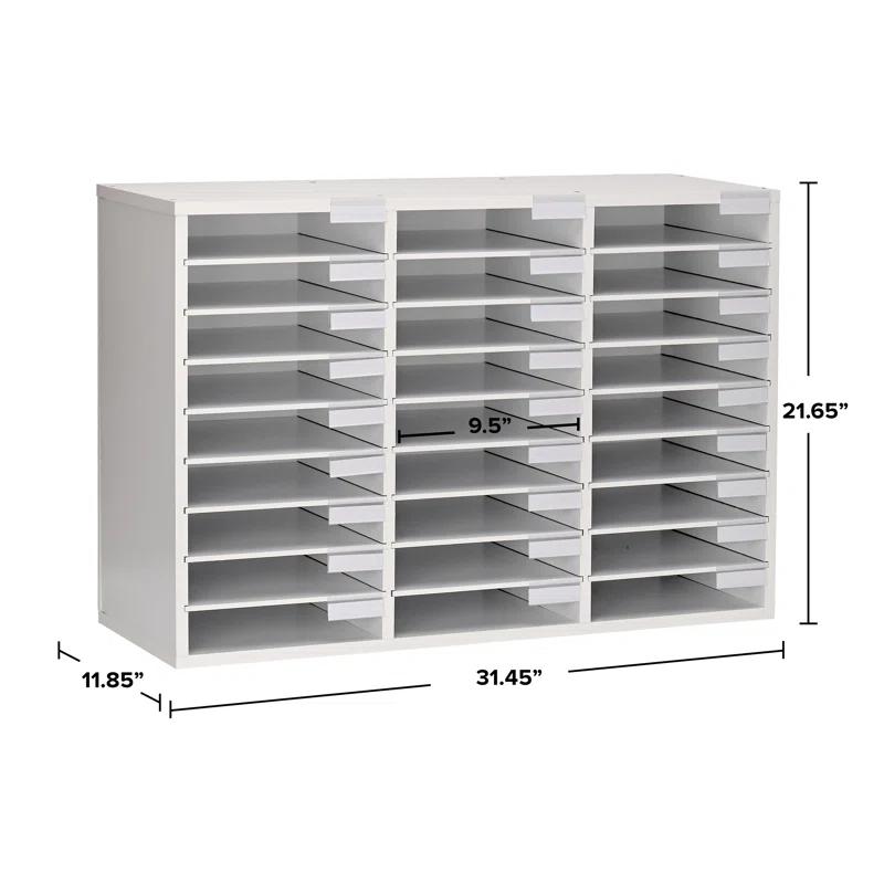 AdirOffice Manufactured Wood Compartment Mailroom Organizer