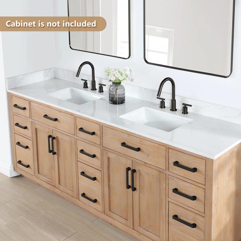 Altair Ceres 84"  Engineered Stone Double Bathroom Vanity Top with Sink