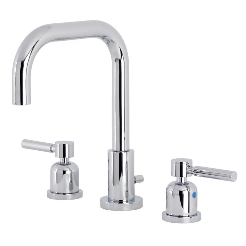 Kingston Brass FSC8931DL Kingston Brass Concord Two-Handle 3-Hole Deck Mount Widespread Bathroom Faucet with Brass Pop-Up Drain