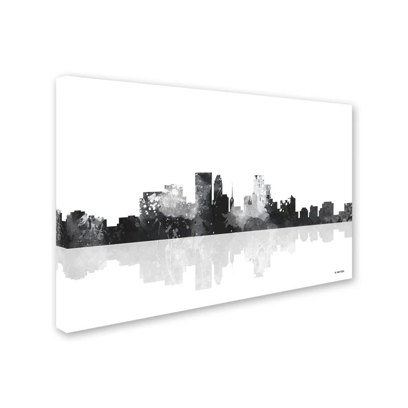 Trademark Fine Art " Minneapolis Minnesota Skyline BG-1 "