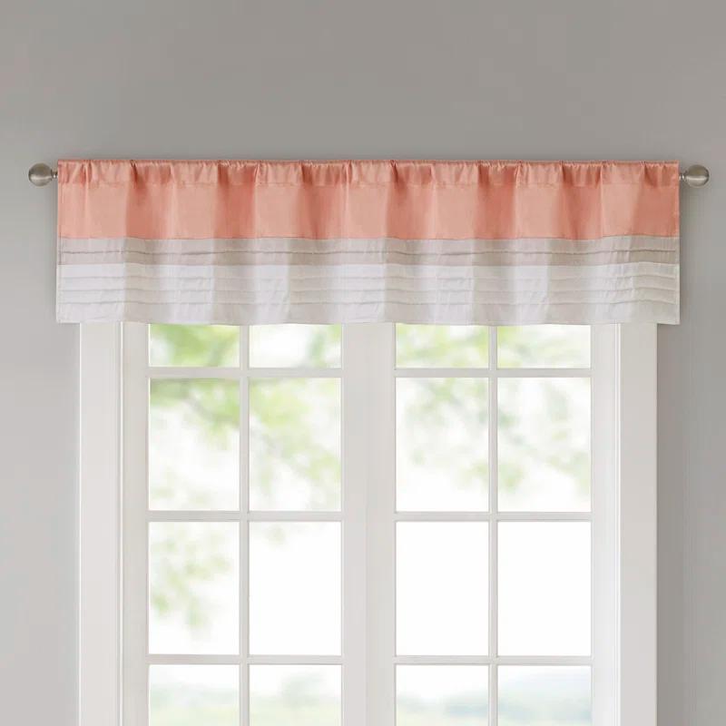 Madison Park Amherst Polyoni Pintuck Single Window Valance