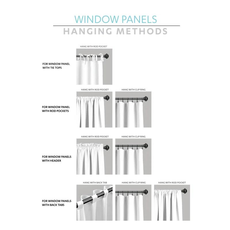 Lush Decor Kemmy Polyester Semi Sheer Curtain Single Panel