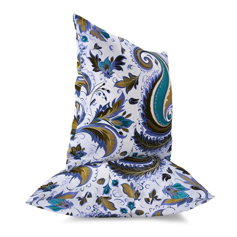 Amrita Sen Lavish Paisley Paisley Reversible Throw Pillow