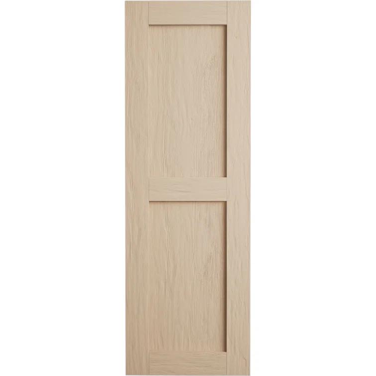 Ekena Millwork Rustic Two Equal Panel Flat Panel Faux Wood Shutters (Per Pair)