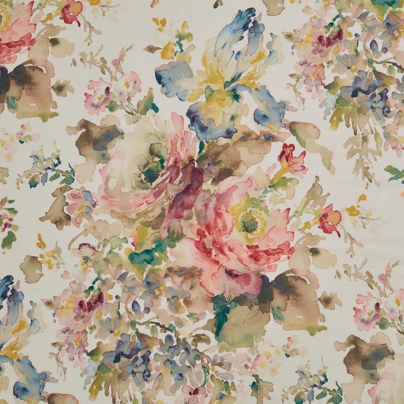 HiEnd Accents Lyocell Jardin Watercolor Floral Chic Casual 3 Piece Comforter Set