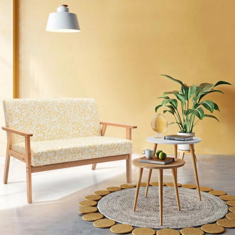 George Oliver Modern Fabric Loveseat Sofa Couch Upholstered 2-Seat Armchair