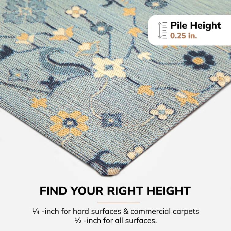 Anji Mountain Tabriz Carpet Straight Rectangular Chair Mat