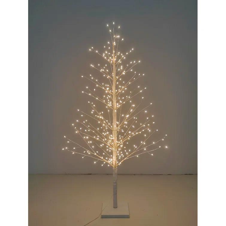 White Birch Tree with LED Lights Indoor Use Only
