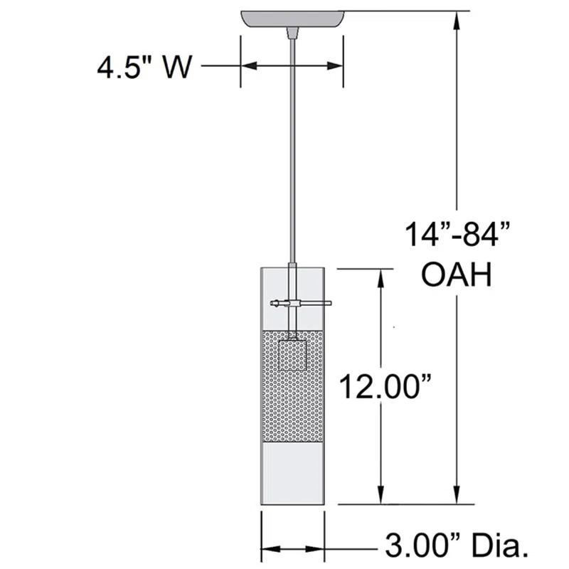 1 - Light Brushed Steel Single Pendant