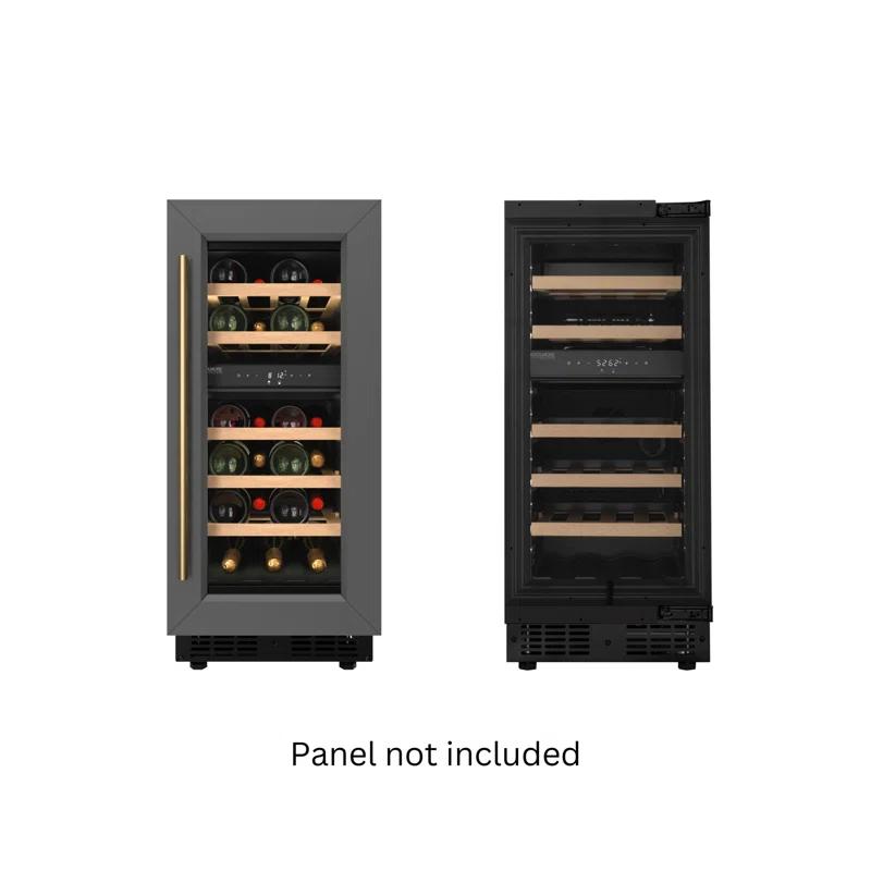 KoolMore KoolMore Reserve 15 in. Under-Counter Panel Ready Dual Zone 23 Bottle Wine Cooler Shelves