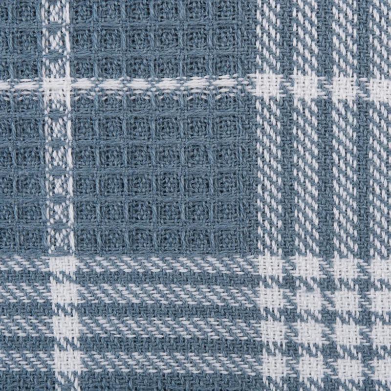 Design Imports Waffle Weave Cotton Plaid Waffle Dish Cloth Kitchen Towel (Set of 12)