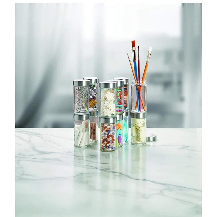 Kamenstein Kamenstein Empty Jars With Silver Cap, 3-Ounce (Set of 12)
