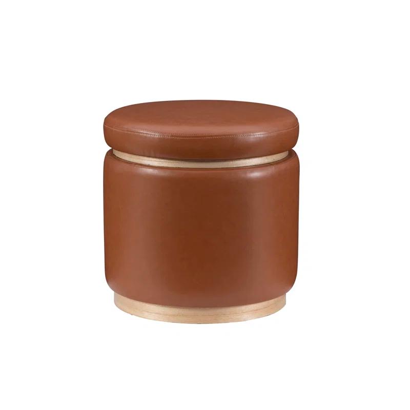 Wade Logan® Addilynne Faux Leather Ottoman